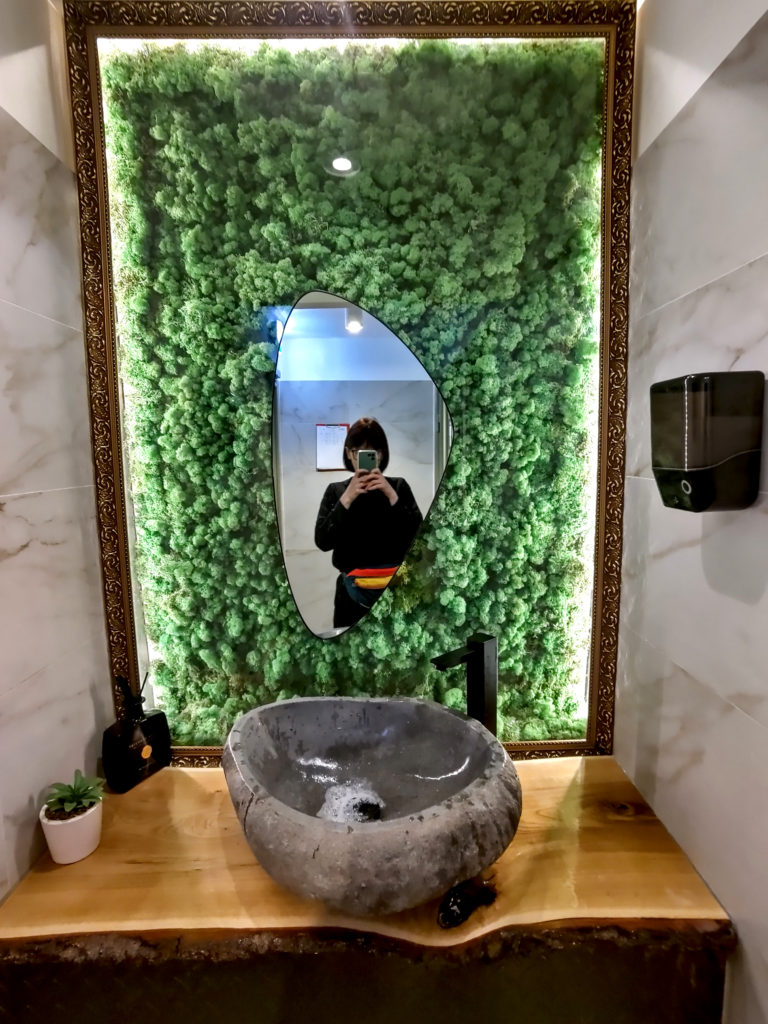 Amenajare în toaleta Vegan Garden