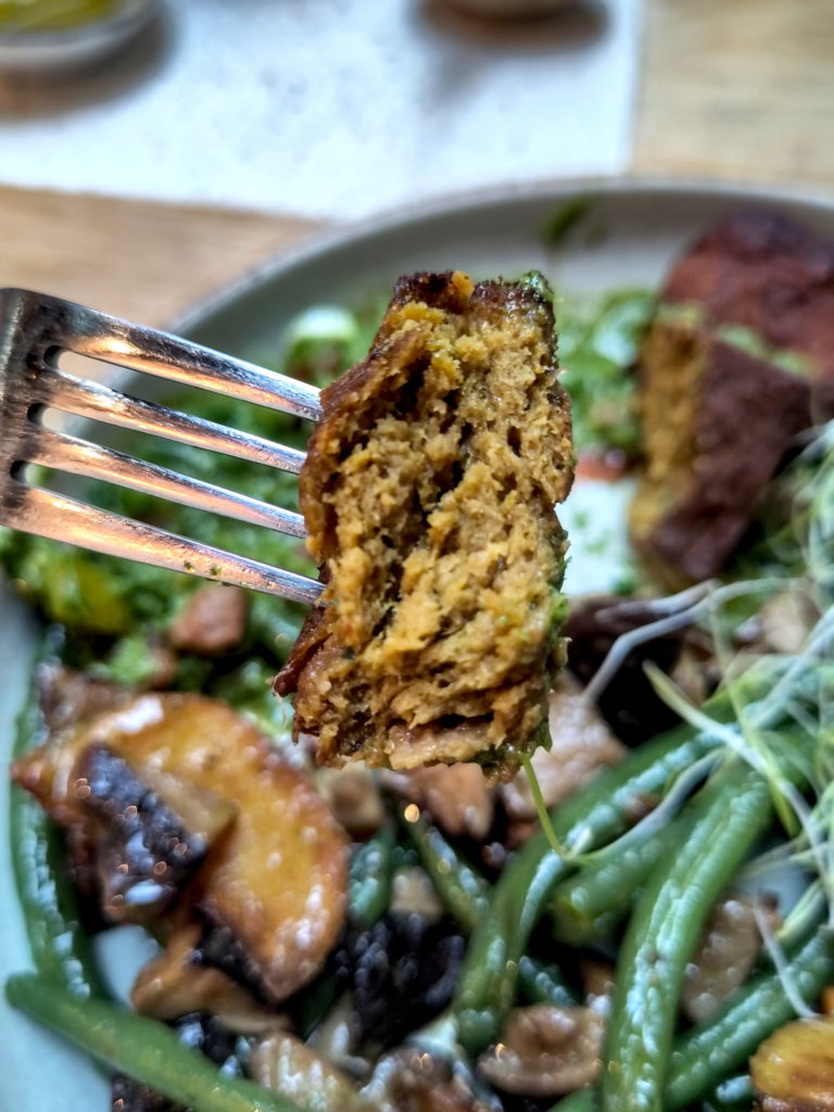 Frigărui din seitan, cu legume, la Verdo, în Bruxelles