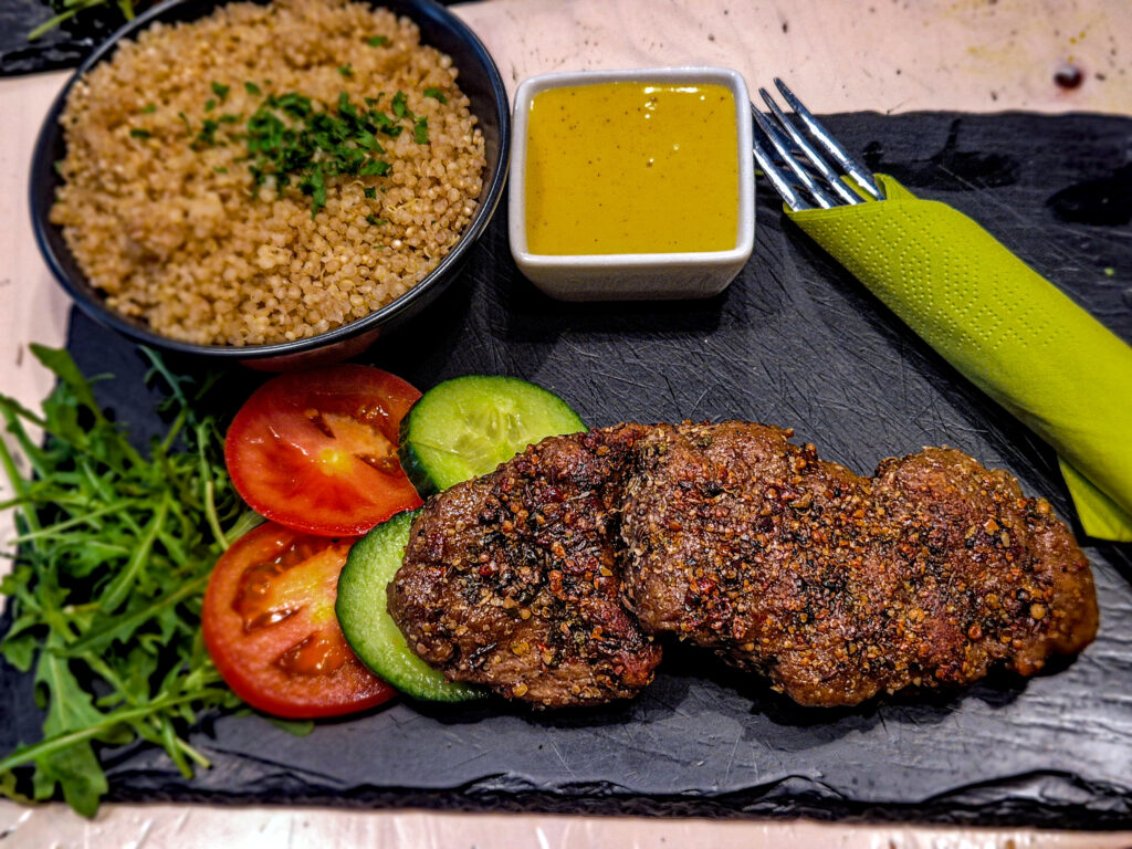 Steak vegan, la Veggiez, în Viena