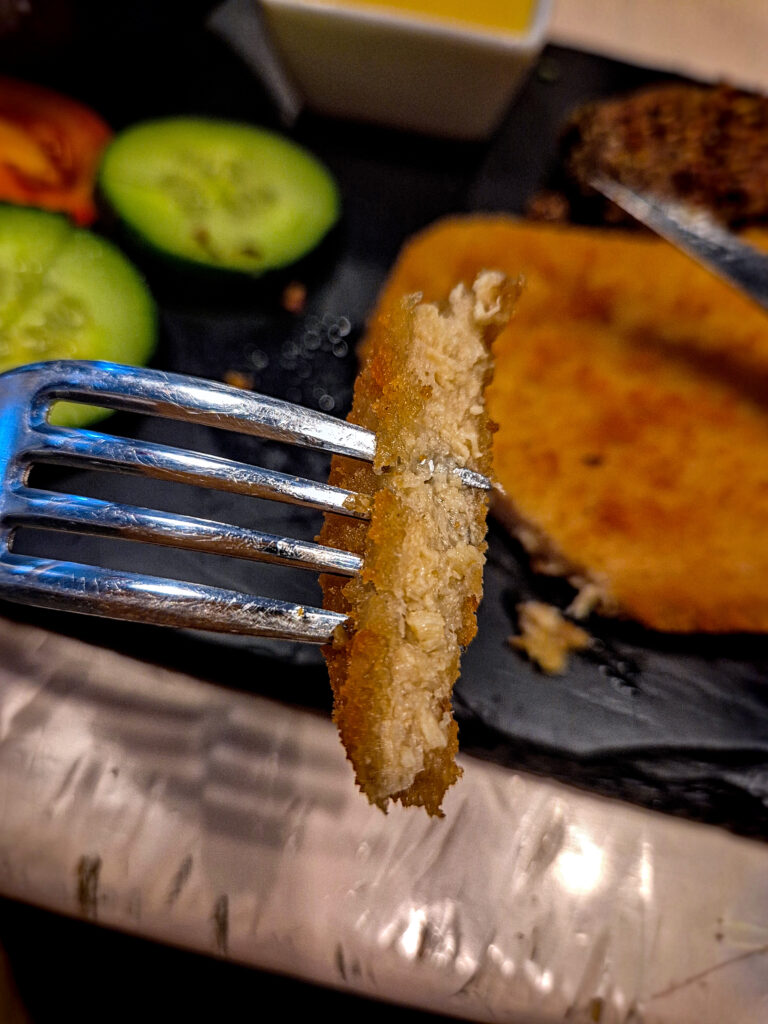 Șnițel vegan, la Veggiez, în Viena