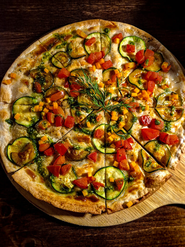 Pizza, la Cafe 7Stern, în Viena